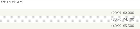 ドライヘッドスパ