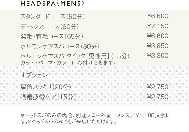 HEADSPA〈MENS〉